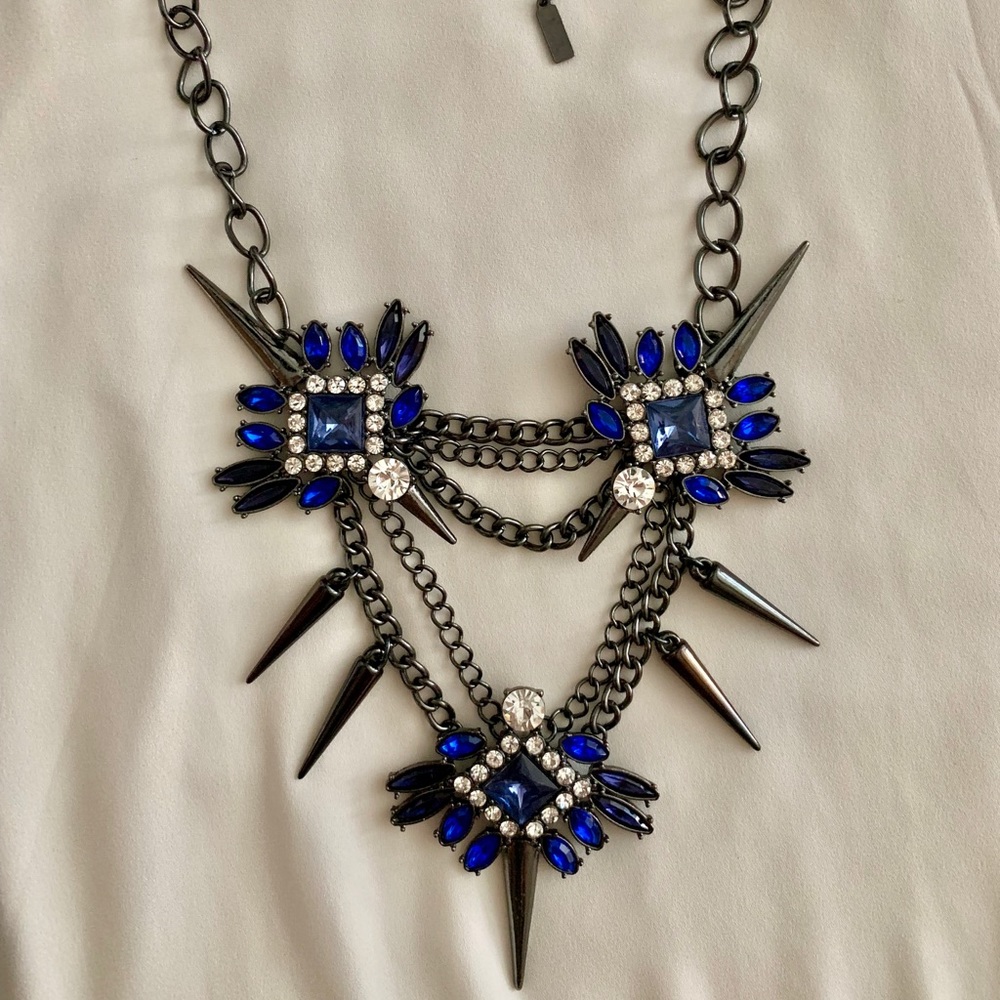 Stunning Baublebar blue statement necklace